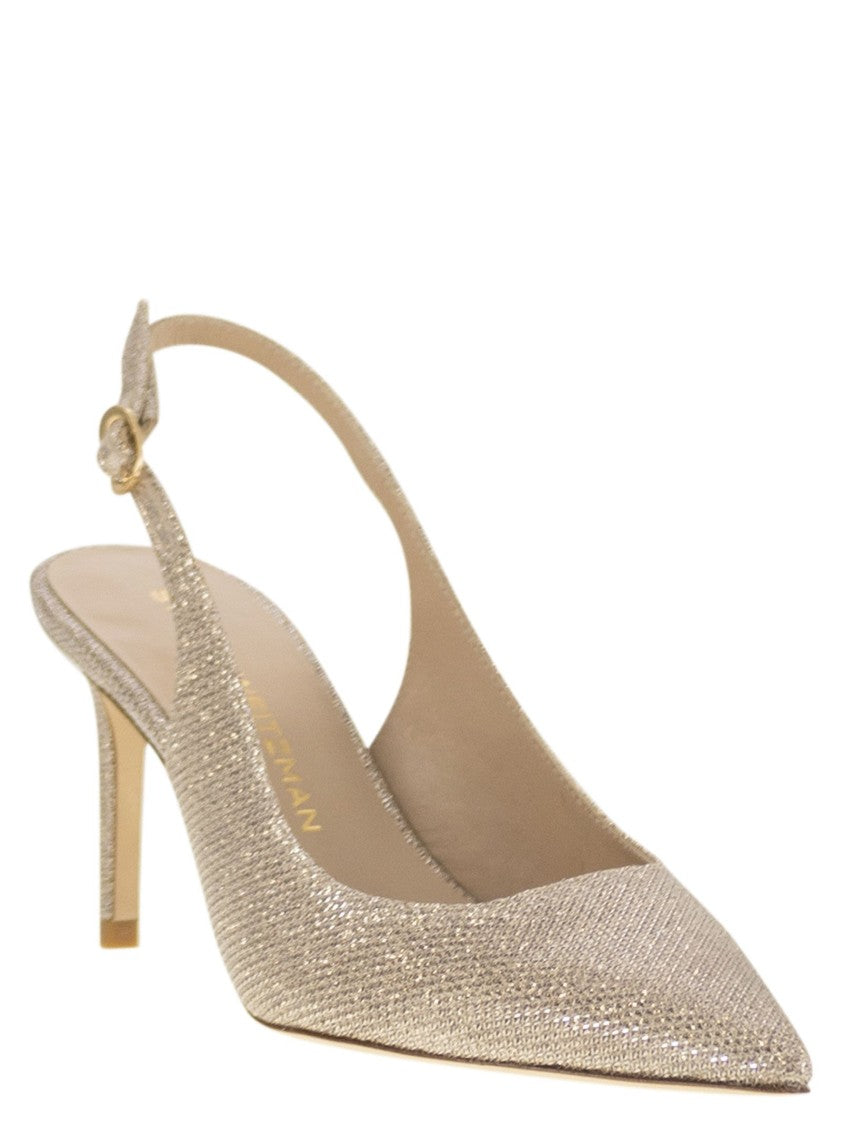 Stuart Weitzman Stuart Power - Metallised Fabric Slingback