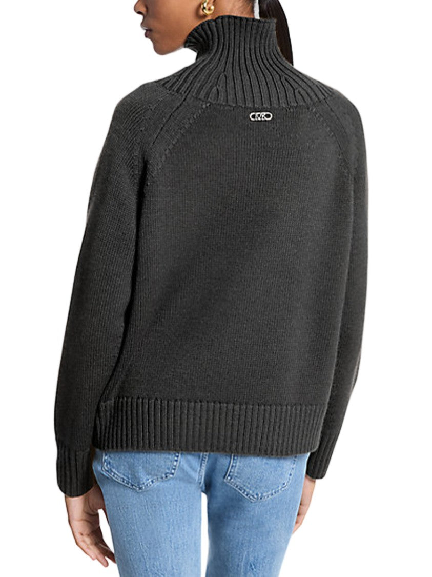 Michael Kors Black Relaxed Fit Merino Wool Sweater