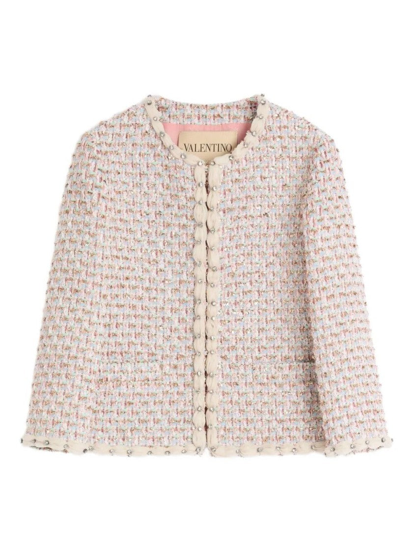 Valentino Textured Pastel Embroidered Jacket