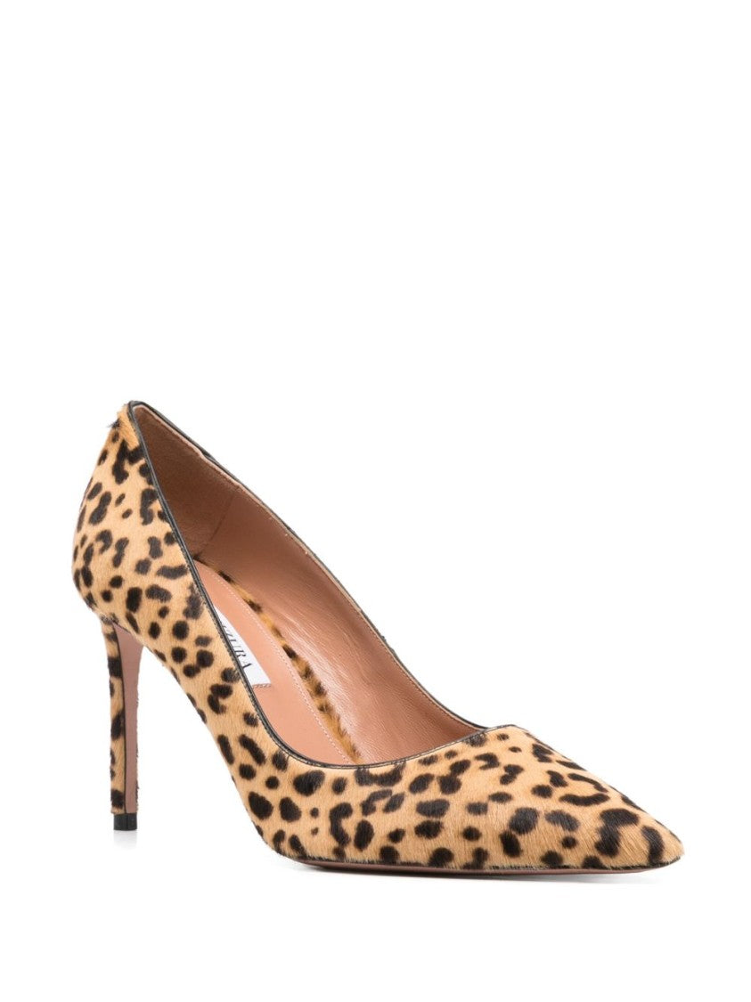 Aquazzura Beige Pointed Toe Stiletto Heel Pumps