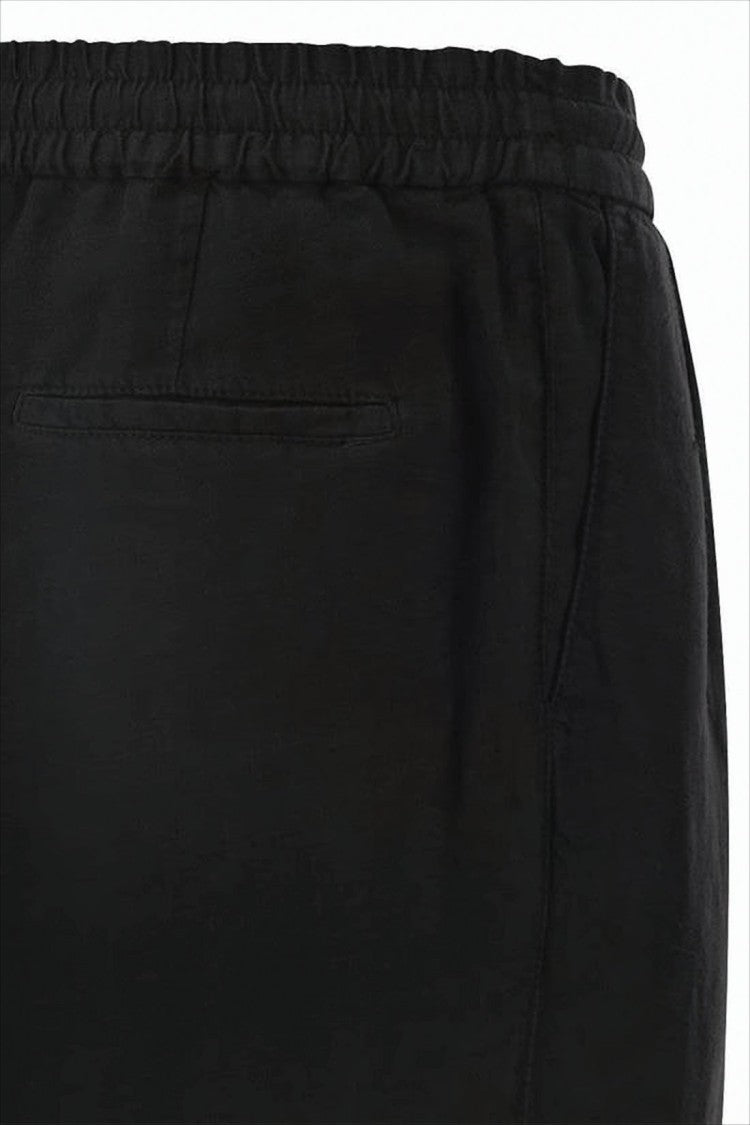 Brunello Cucinelli Relaxed Fit Black Linen Jogger Pants