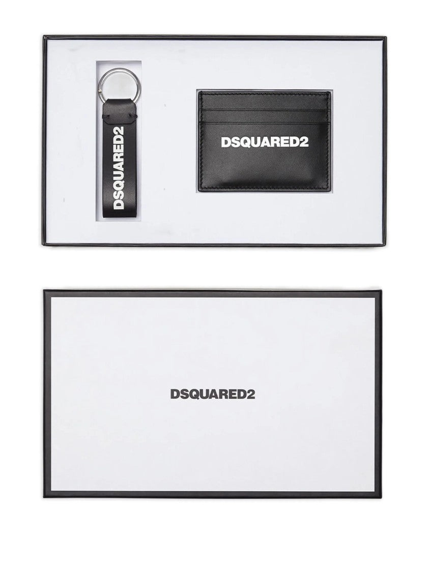Dsquared2 Gift Box Black Leather Card Holder