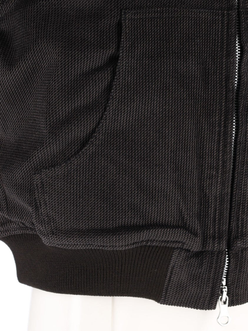 Our Legacy Brown Cropped Textured Corduroy Jacket
