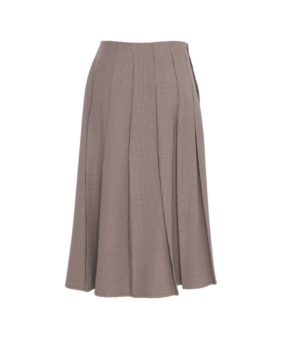 5 Progress Midi Pleated Skirt With Decorative Elements