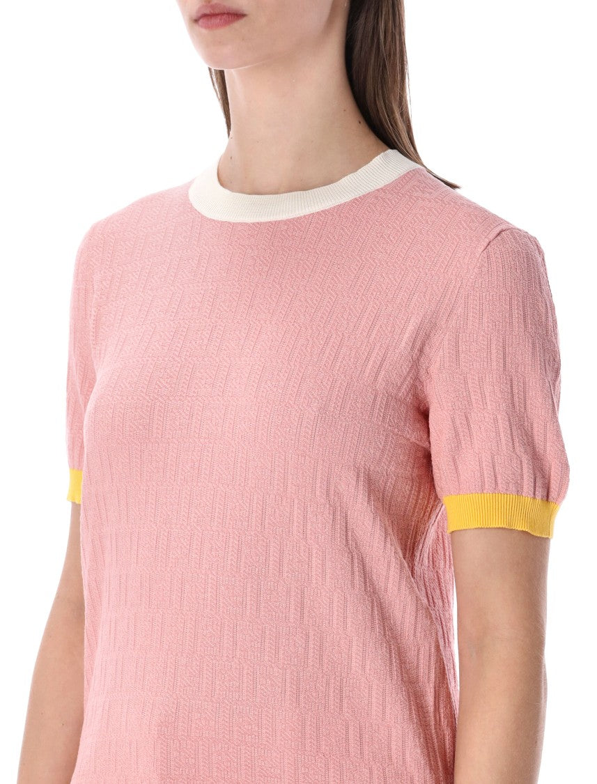 Fendi Ff Jacquard Cotton-Silk T-Shirt