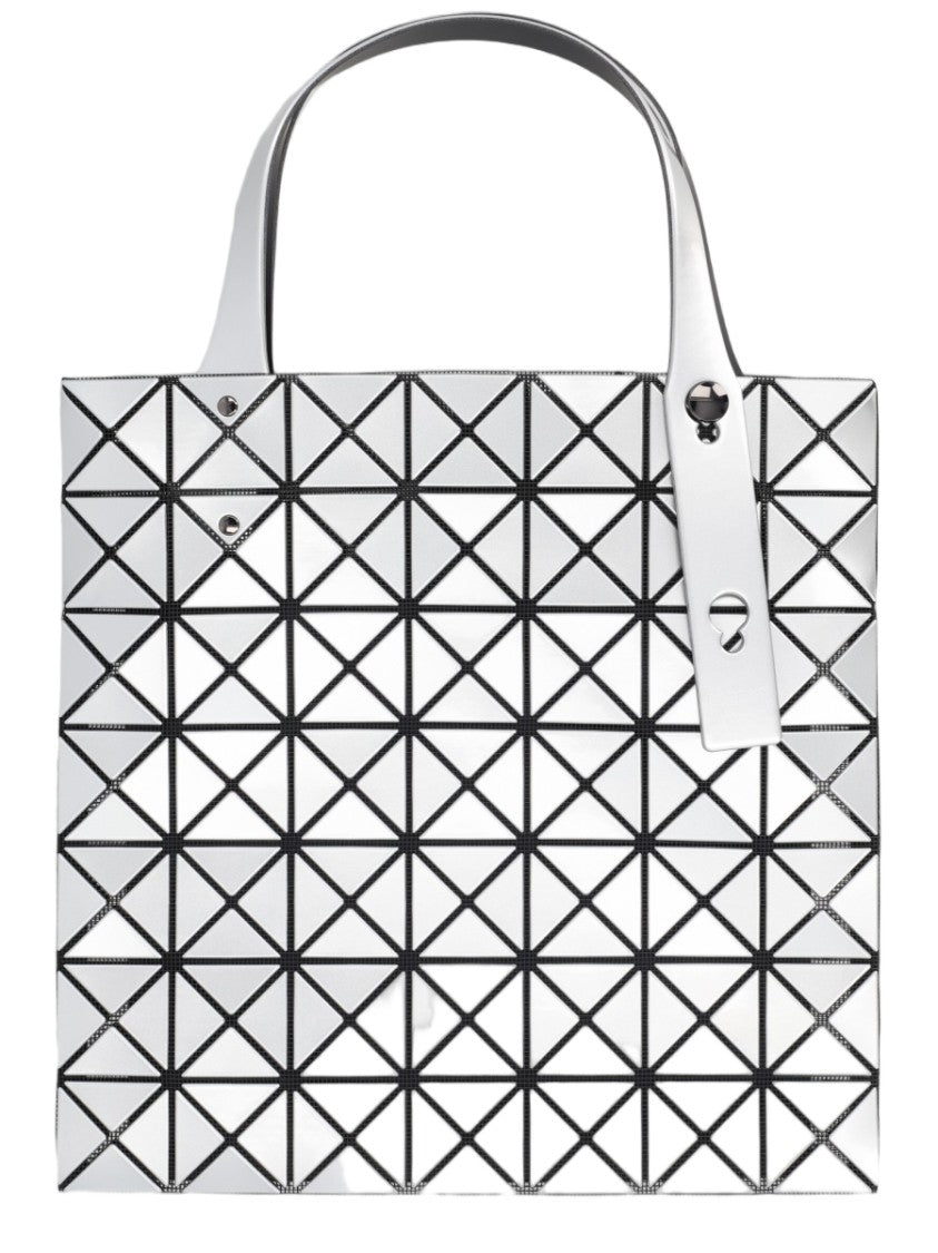 Bao Bao Issey Miyake Silver Geometric Structured Polyester Tote Bag