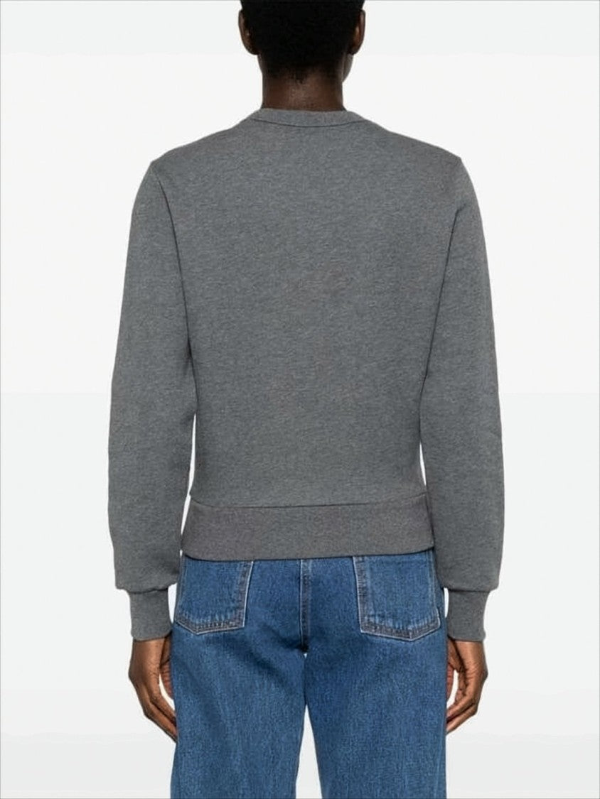 A.P.C. Cropped Long-Sleeve Crew Neck Sweatshirt