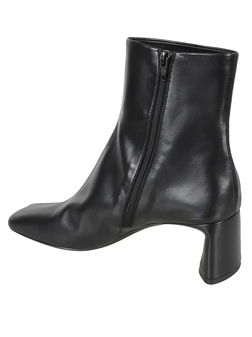 Balenciaga Square Toe Black Lambskin Ankle Boots
