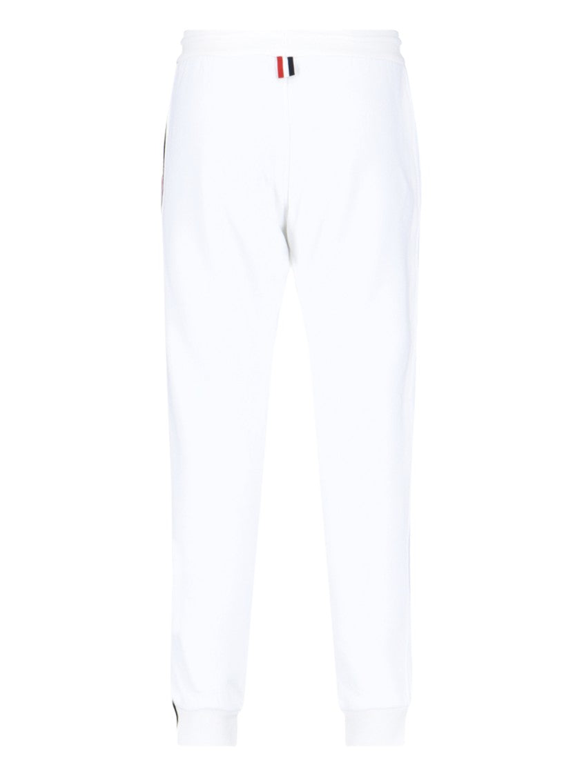 Thom Browne Tricolour Detail Sports Trousers – White