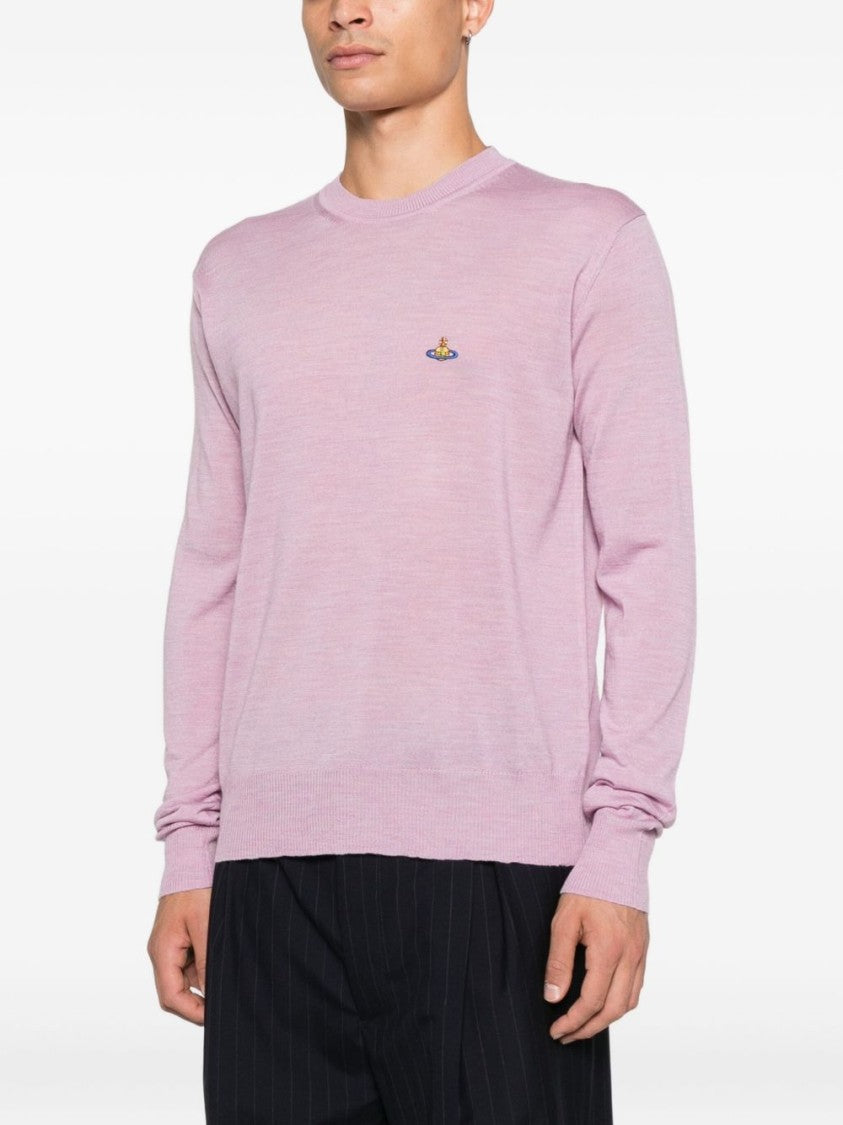 Vivienne Westwood Textured Knit Sweater With Crew Neckline