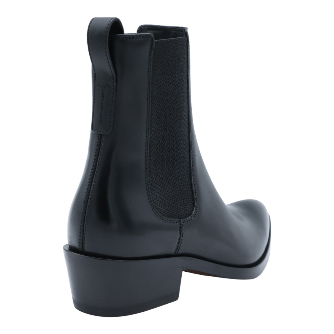 Tom Ford Pointed Toe Elastic Panel Low Block Heel Ankle Boots