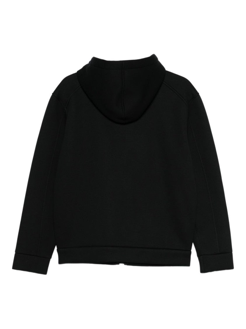 Dondup Black Zip-Up Hoodie With Subtle Piping