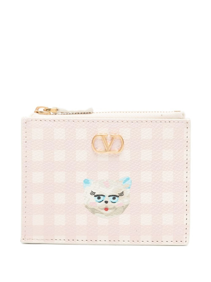 Valentino Garavani Compact Checkered Wallet