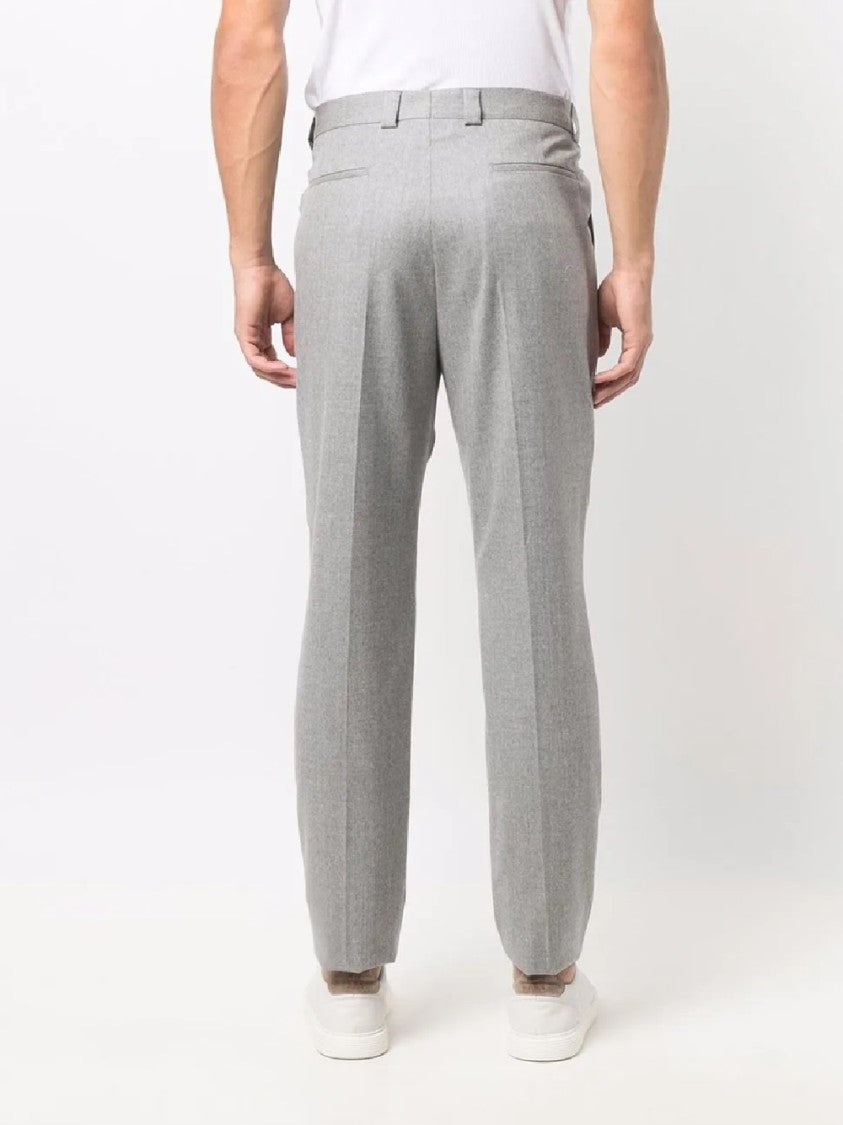 Brunello Cucinelli Tailored Light Grey Wool Trousers