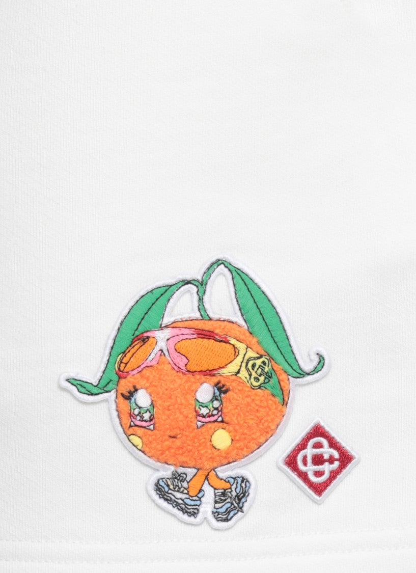 Casablanca Relaxed Fit Cotton Shorts With Contrasting Patch