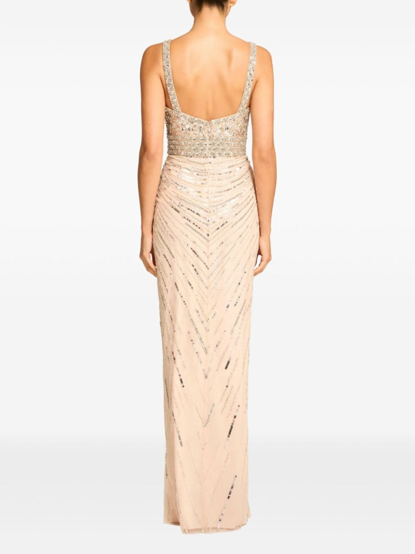Jenny Packham Intricately Embellished Floor-Length Evening Dress