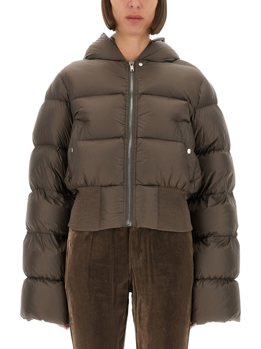 Rick Owens Cropped Down Jacket With Hood