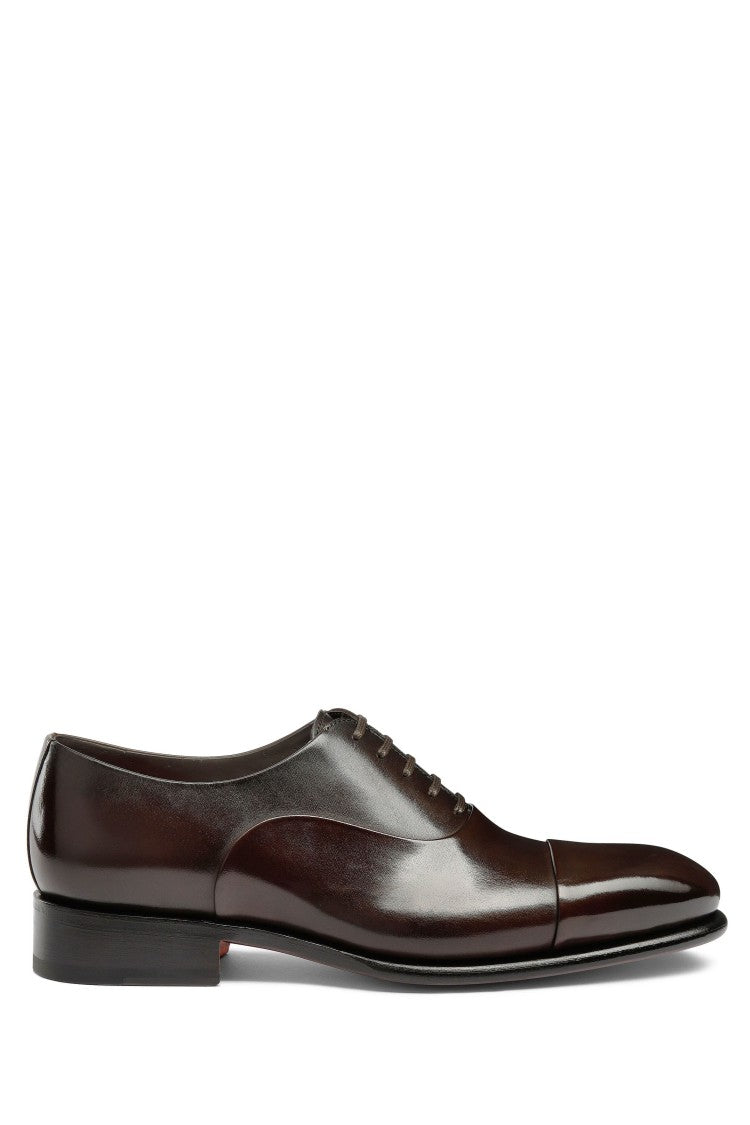 Santoni Isaac Antiqued Leather Oxford Brogues