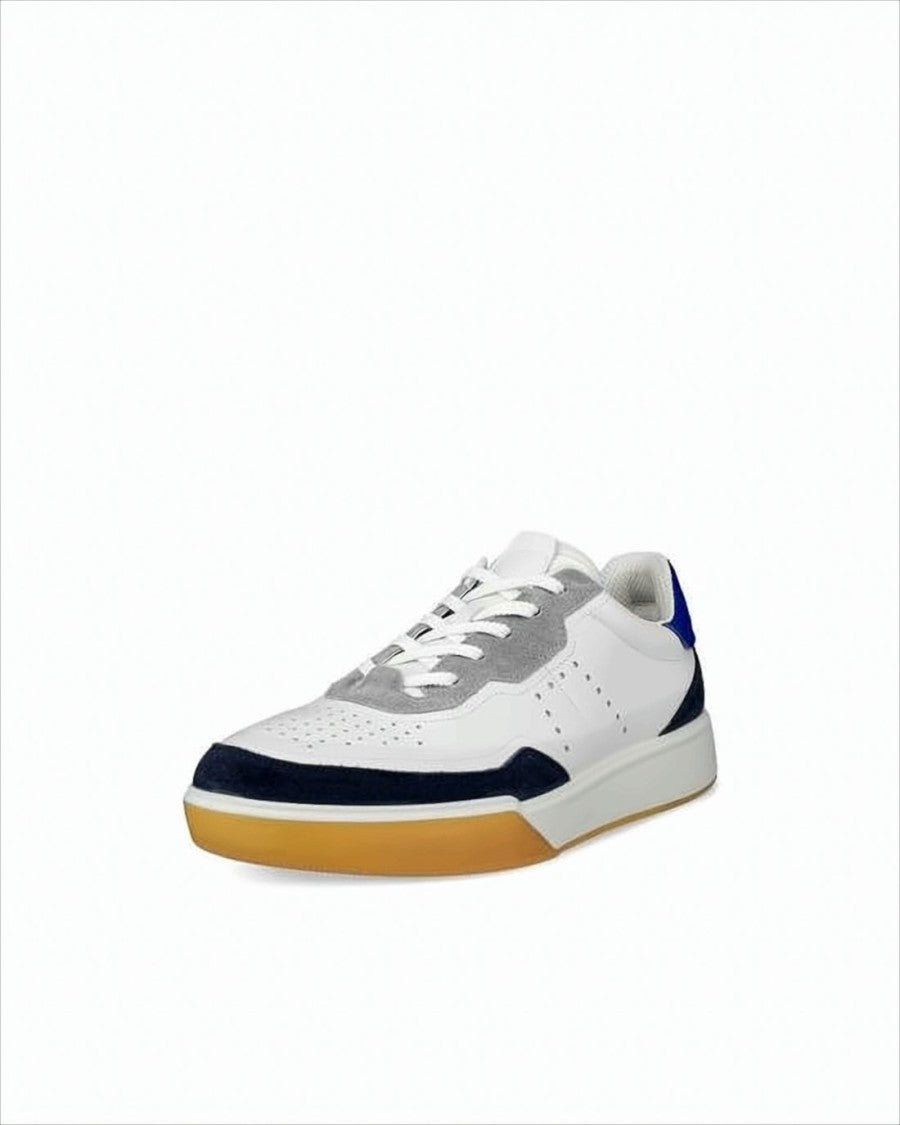 Ecco Low-Top Sneaker With Perforated Leather Accents