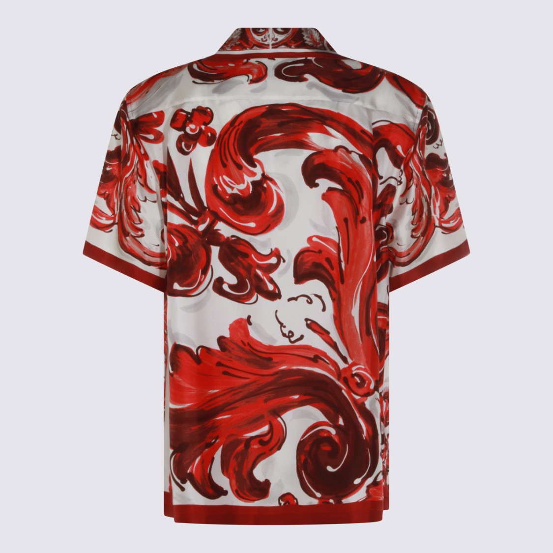 Dolce & Gabbana Baroque-Inspired Short-Sleeve Shirt