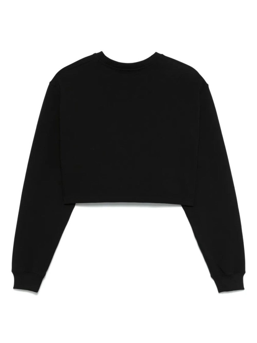 Gcds `Lounge Logo` Crop Crew-Neck Sweatshirt