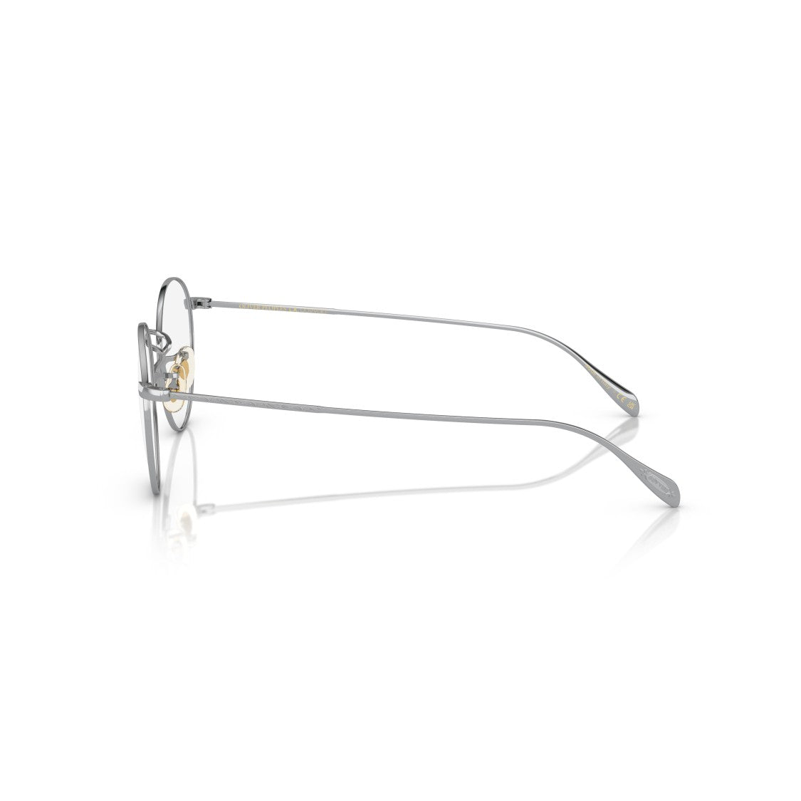 Oliver Peoples 0Ov1186 Minimalist Round Frame Eyeglasses With Refined Silver Accents