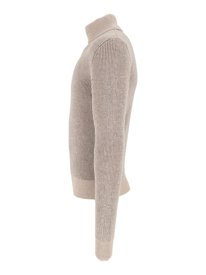 Circolo 1901 Ribbed Wool Turtleneck Sweater