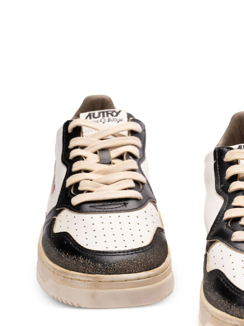 Autry Retro-Inspired Sneakers With Mixed Textures