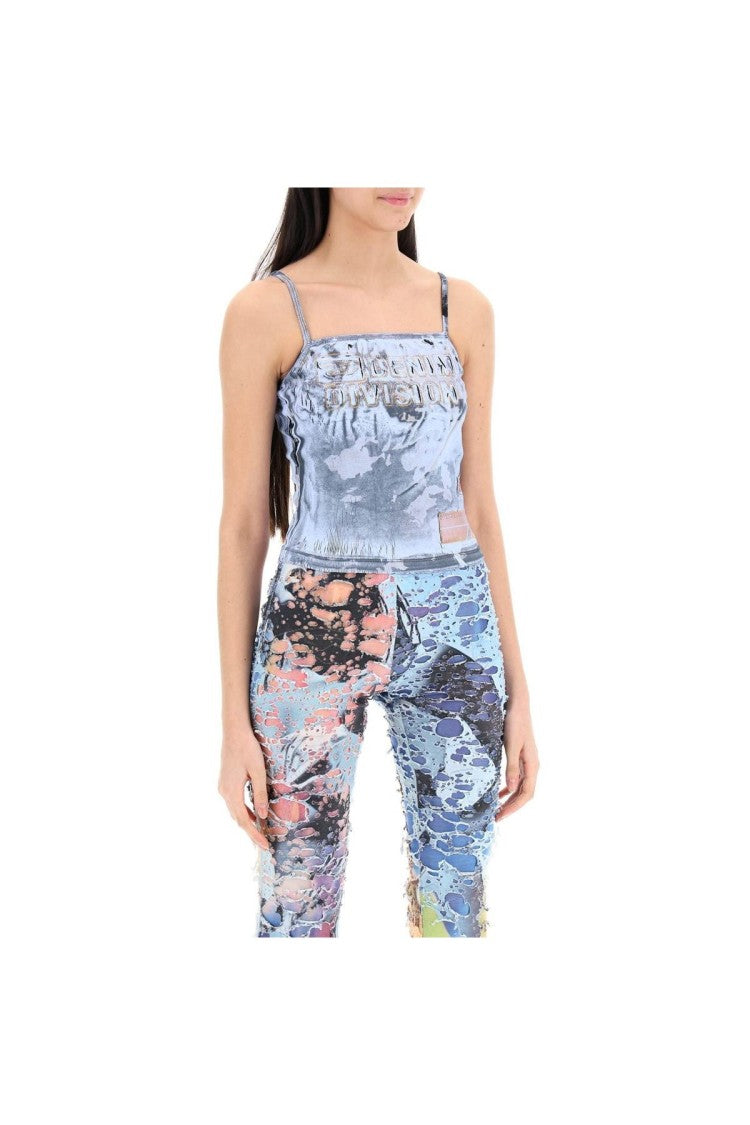 Diesel Denim Satin Tank Top