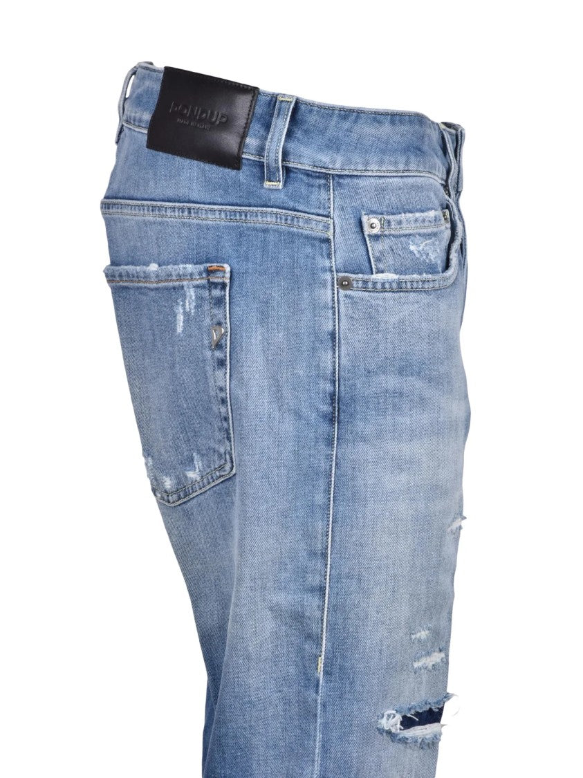 Dondup Blue Mila Carrot Fit Cotton Elastane Jeans
