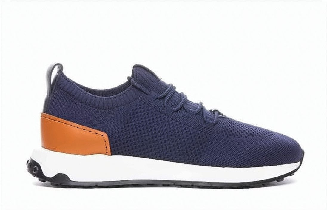 Tod's Deep Navy Knitted Fabric Sneakers