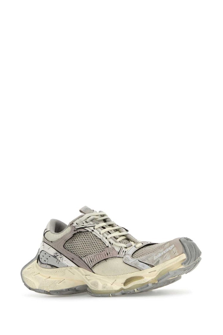 Balenciaga Multicolor Synthetic Leather And Mesh Stapler Sneakers