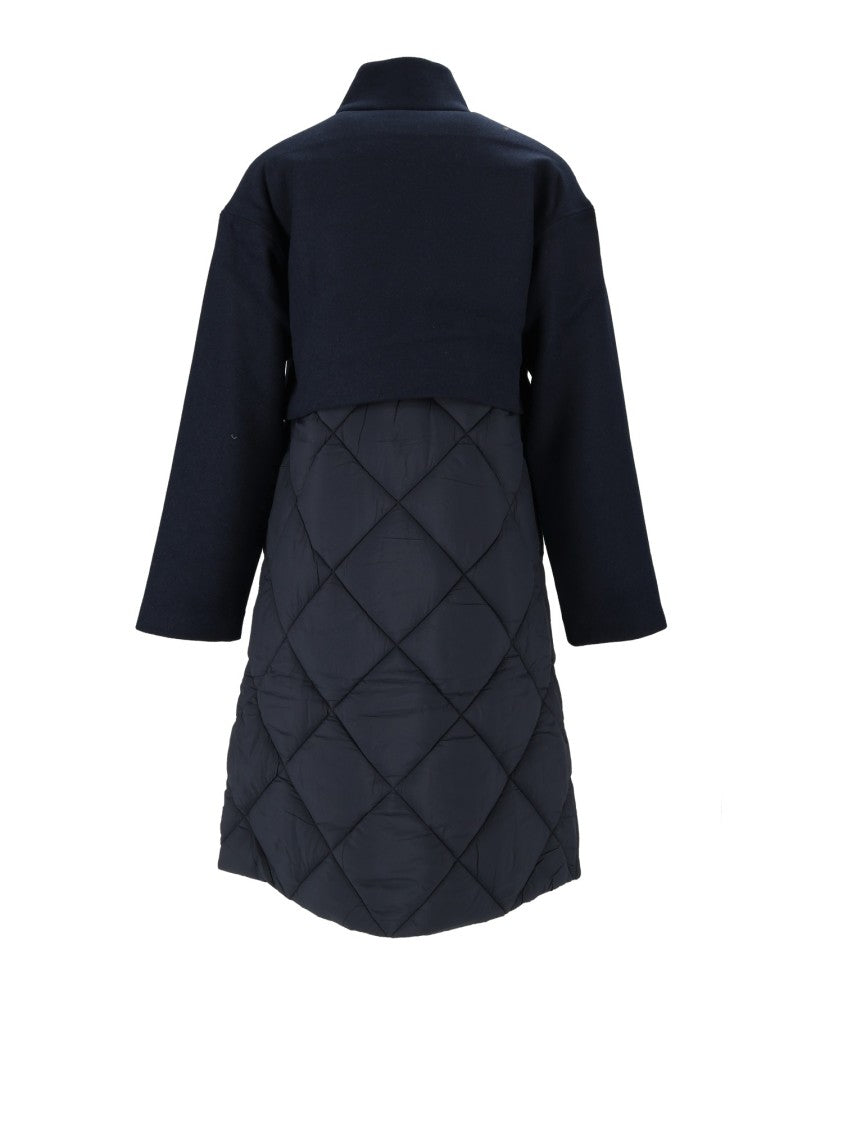 K-Way Mindy Quilted Wool-Nylon 3/4-Length Coat