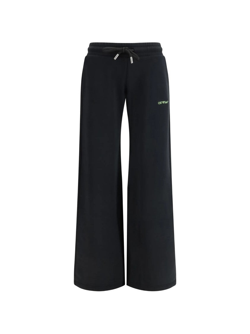 Off-White Bookish Reg Wide Leg Cotton Sweatpants