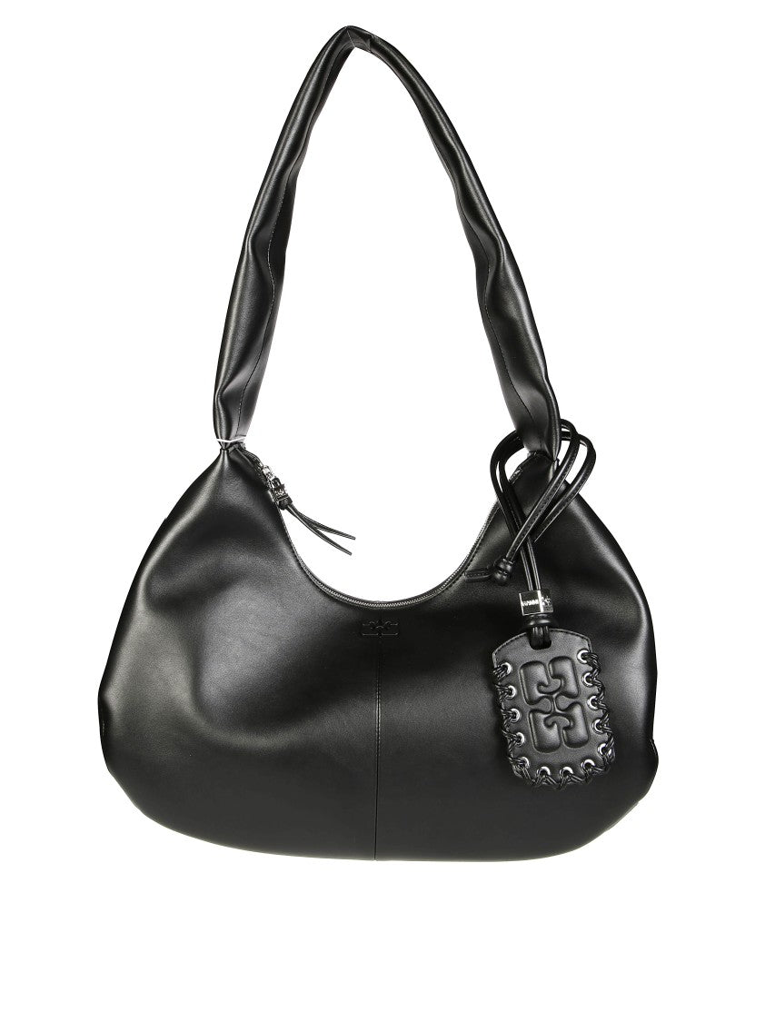 Ganni Medium Hobo Bag With Design