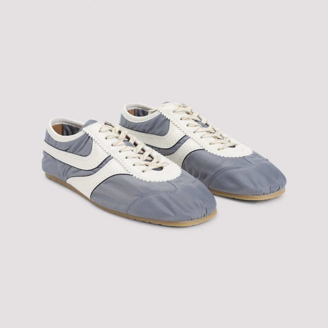 Dries Van Noten Low-Profile Blue Sneakers With Contrasting Side Stripes