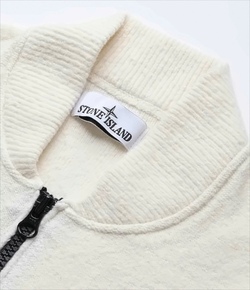 Stone Island Half-Zip Turtleneck With Kangaroo Pocket