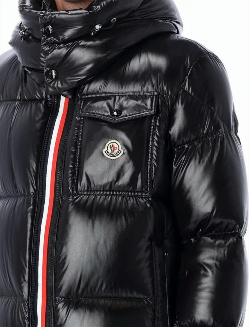 Moncler Quilted Down Jacket With High Collar