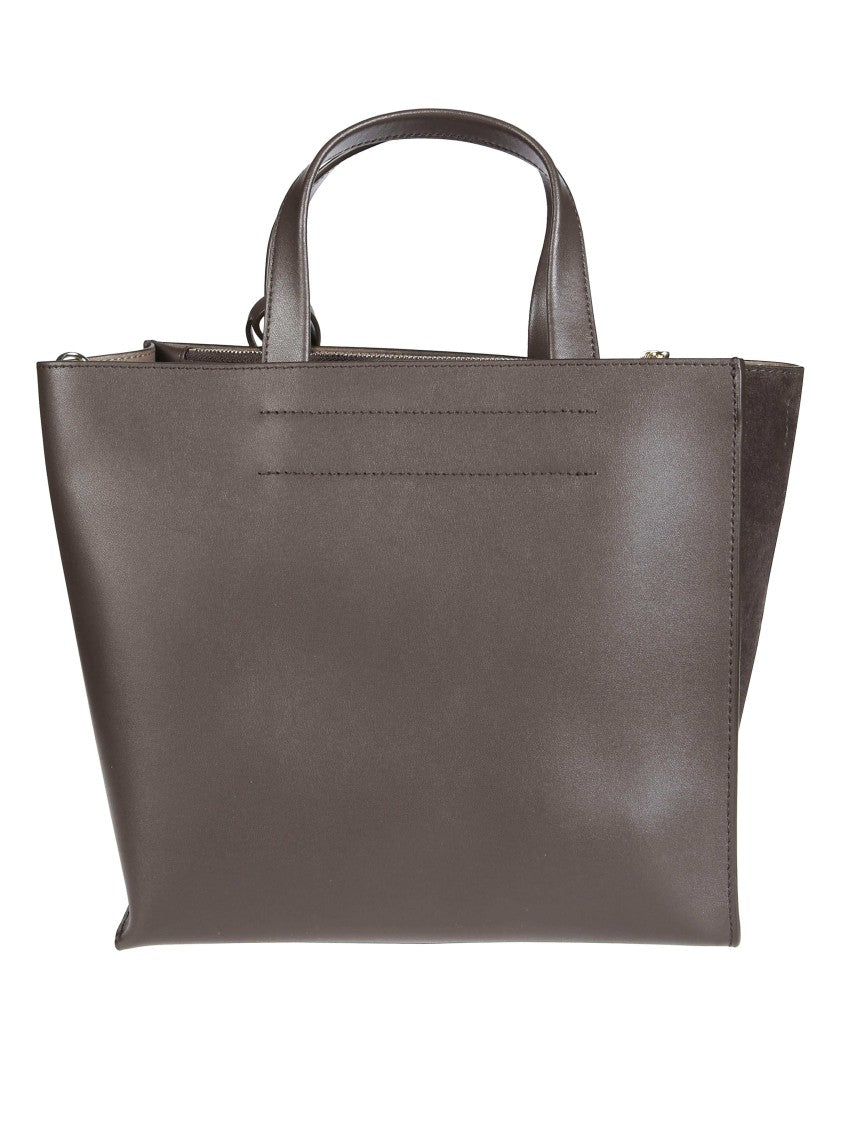 Furla Divide It S Suede Leather Tote Bag