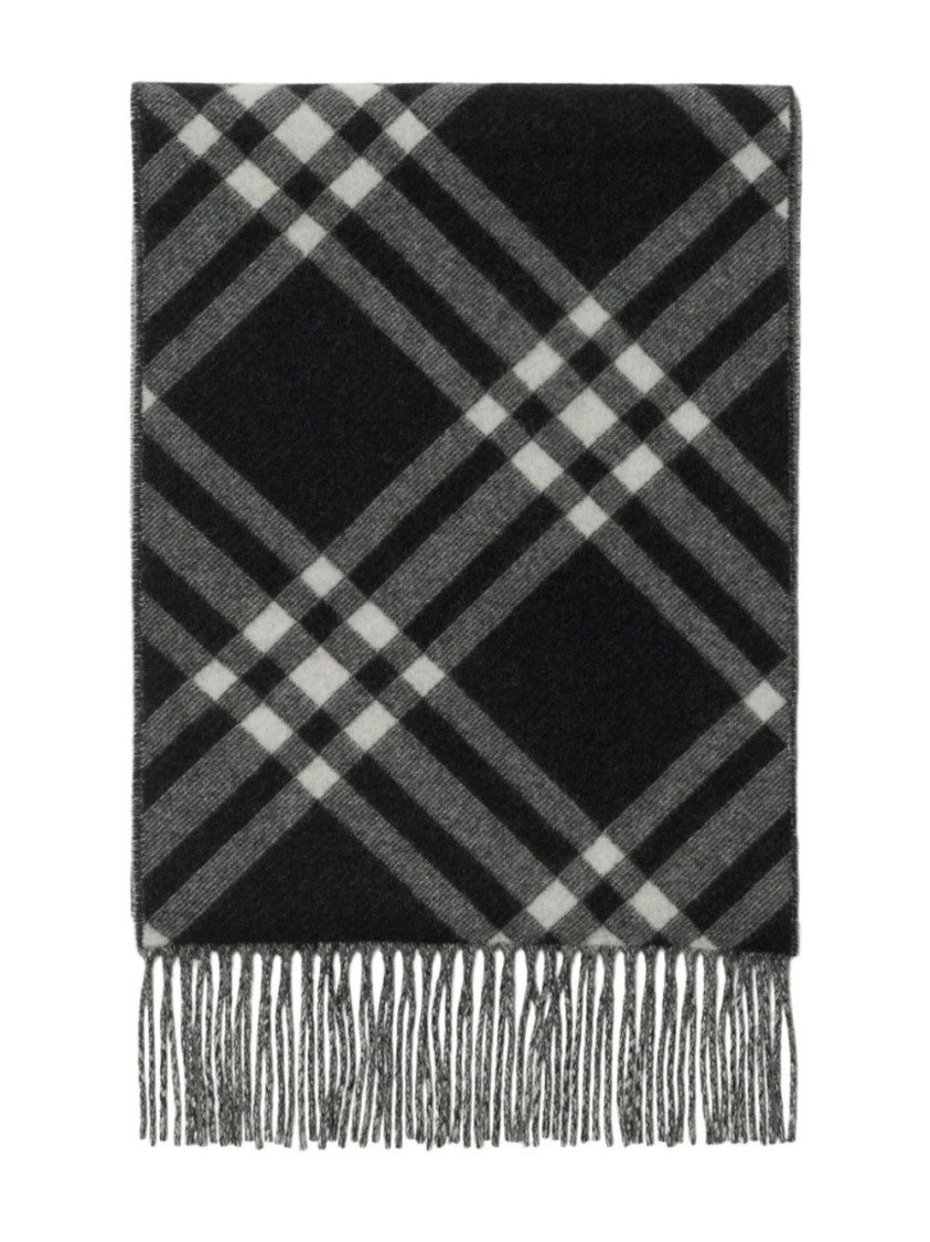 Burberry Black Checked Scarf