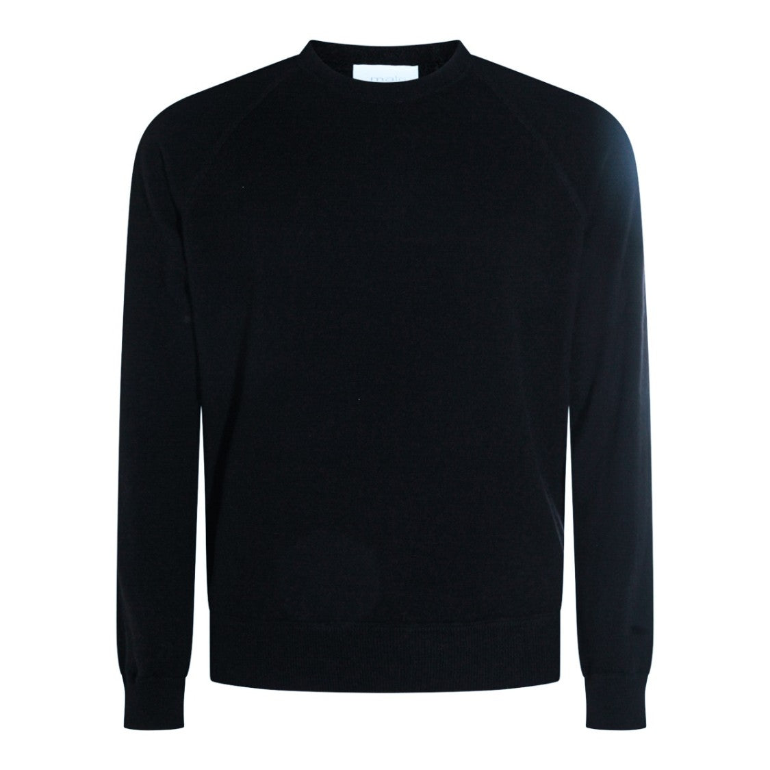 Malo Deep Blue Knit Sweater With Round Neckline