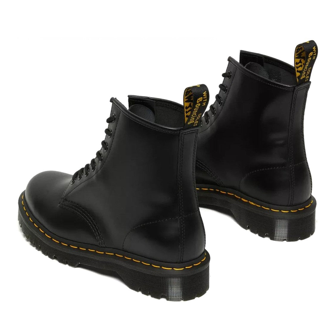 Dr. Martens Black 1460 Bex Smooth Chunky Sole Leather Ankle Boots