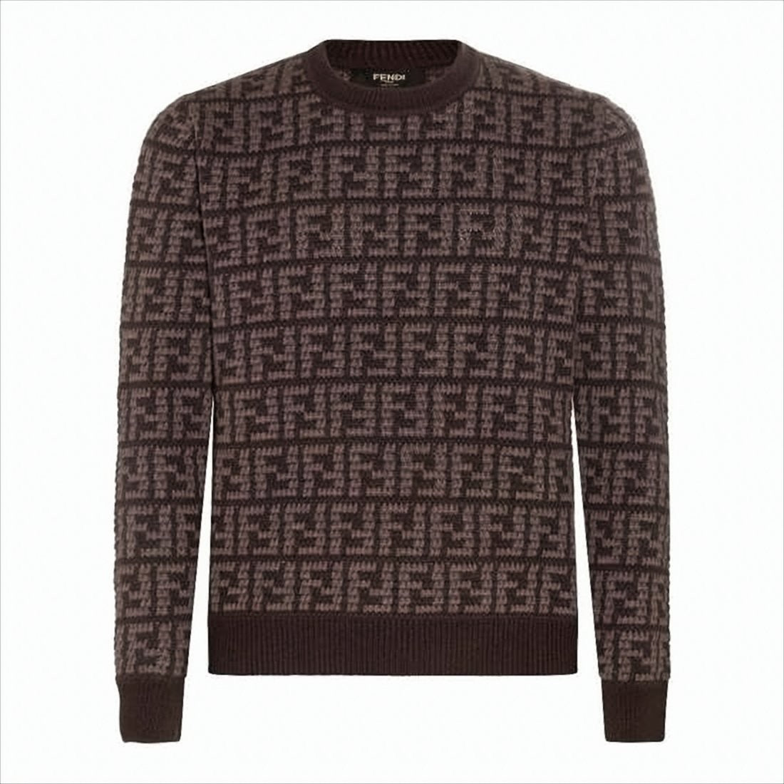 Fendi Geometric Pattern Cashmere Sweater