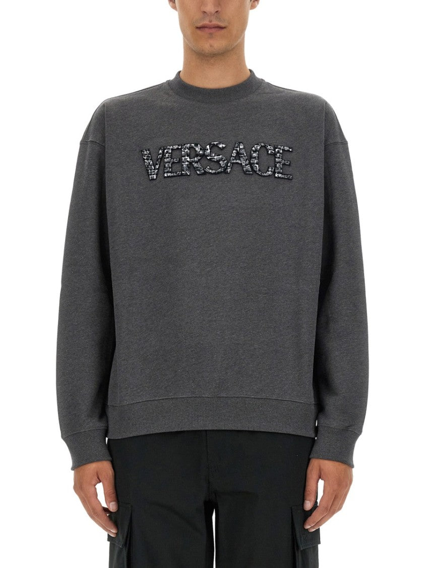 Versace Sweatshirt With Crocodile Logo