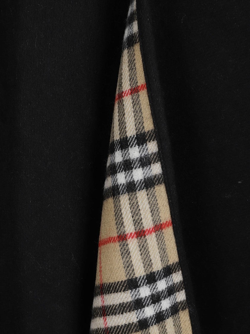 Burberry Reversible Checked Scarf In Black