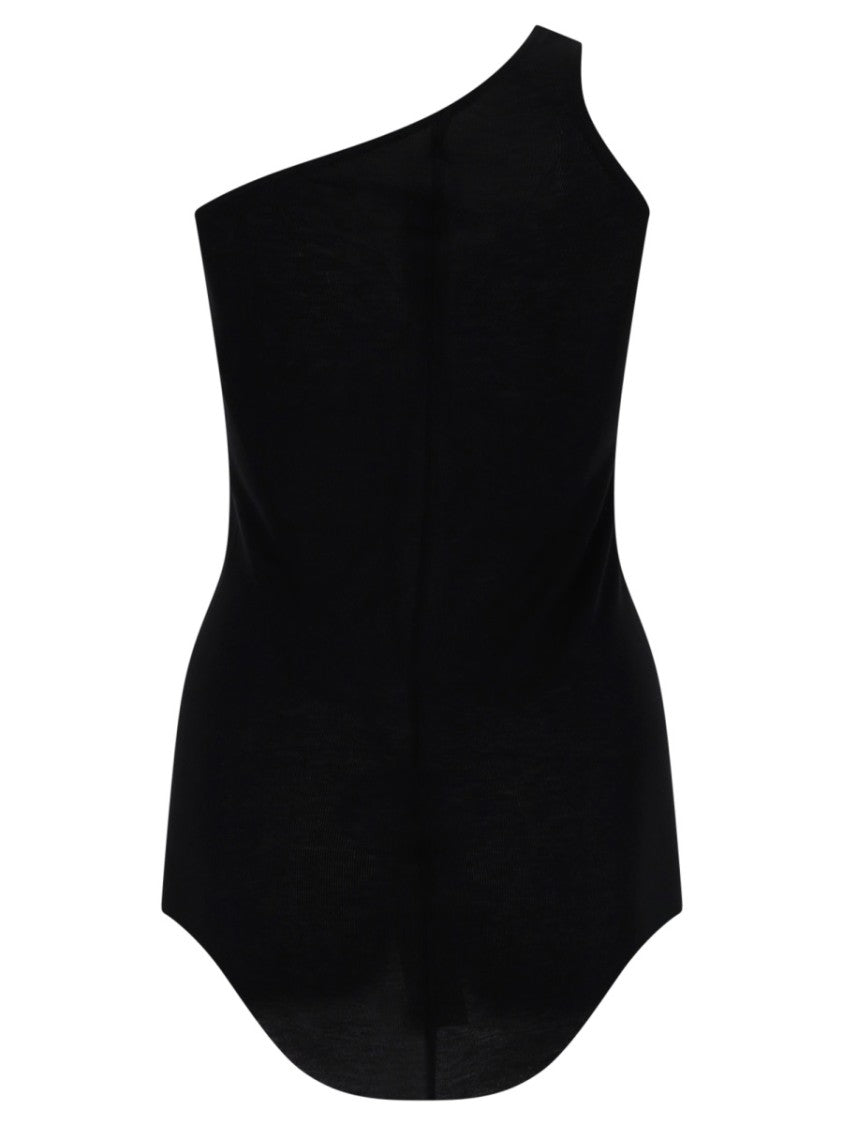 Rick Owens X Lilies Asymmetrical One-Shoulder Soft Viscose Top