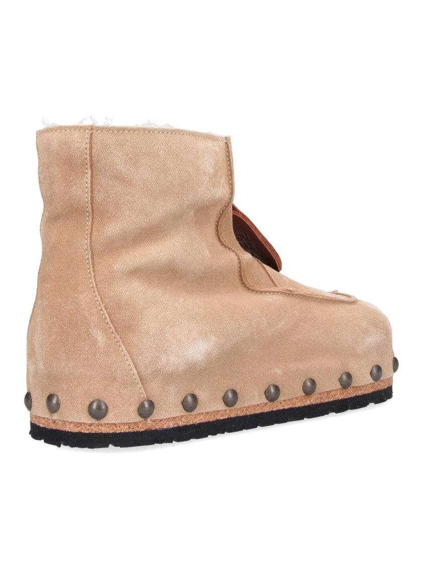 Magliano Tan Studded Leather High-Top Boots