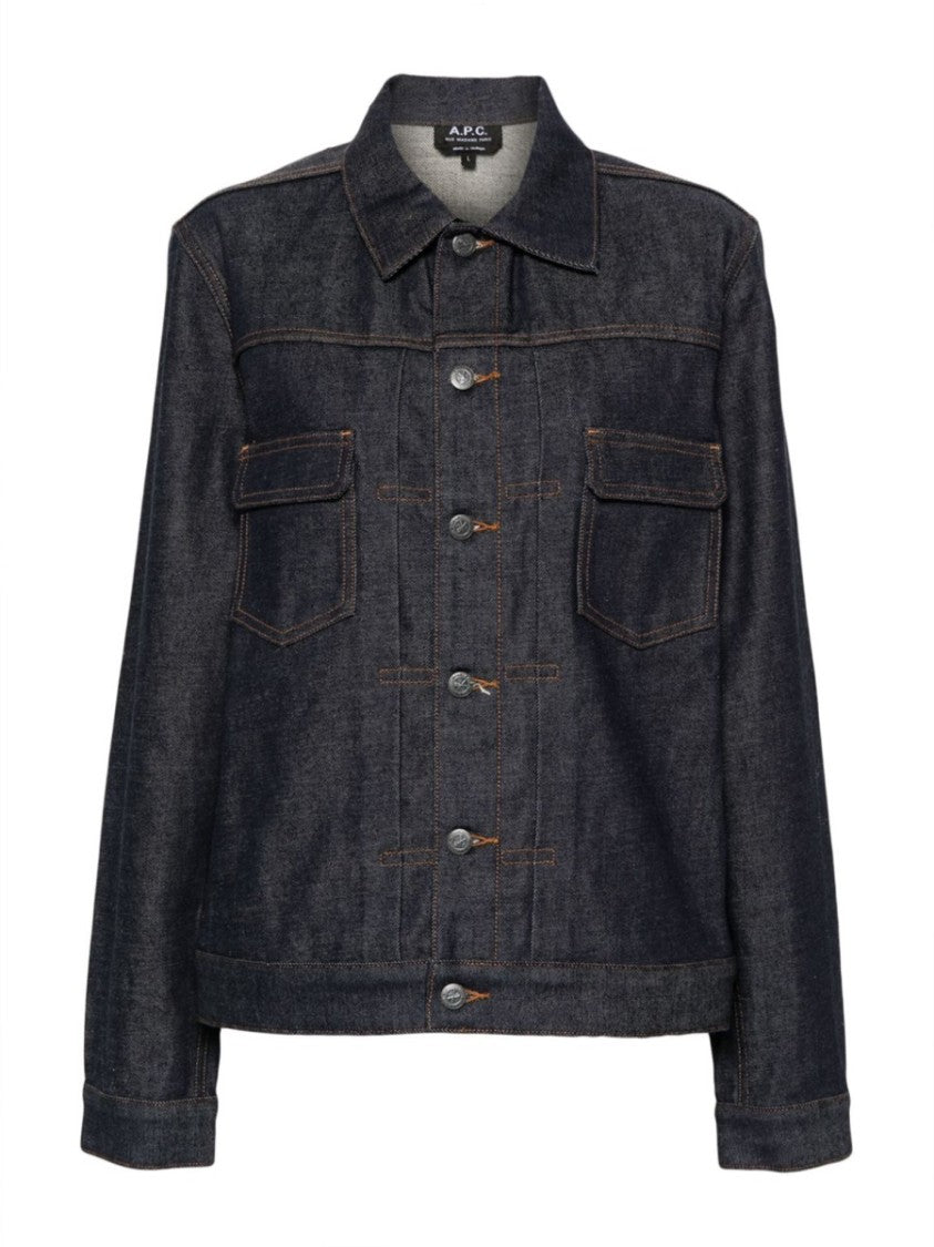 A.P.C. Classic Indigo Denim Jacket With Structured Silhouette