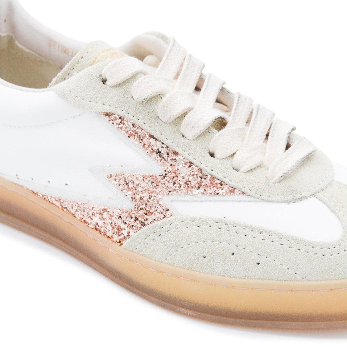 Moaconcept White And Red Sneakers From Moaconcept Featuring Round Toe, Laces Fastening, Decorations And Leather Sole.