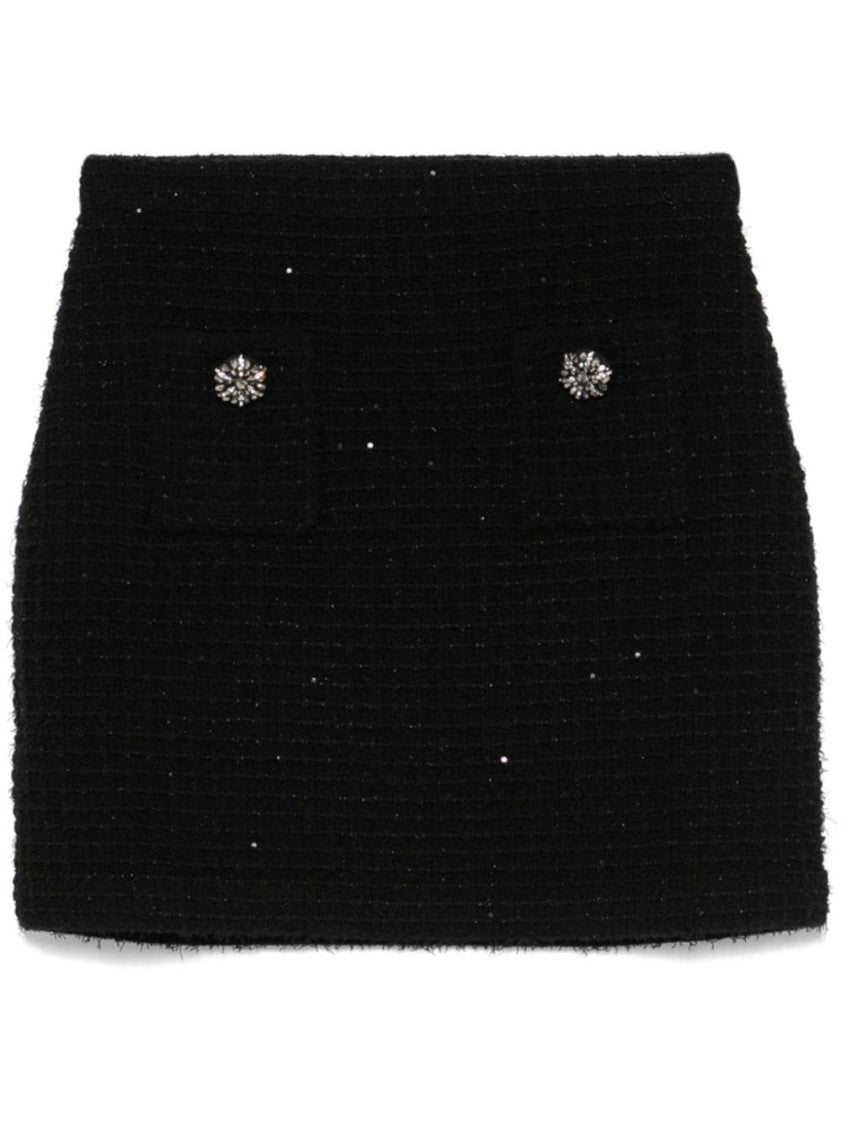 Self-Portrait Textured Knit Mini Skirt